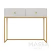 Консоль White металлокаркас золото/ЛДСП белый (ROB) | Интернет магазин Масса Мебель