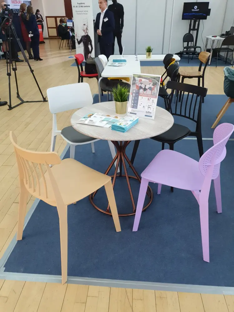 Стул пластиковый SHT-S111-P бежевый / бежевый (SHF) | Интернет магазин Масса Мебель