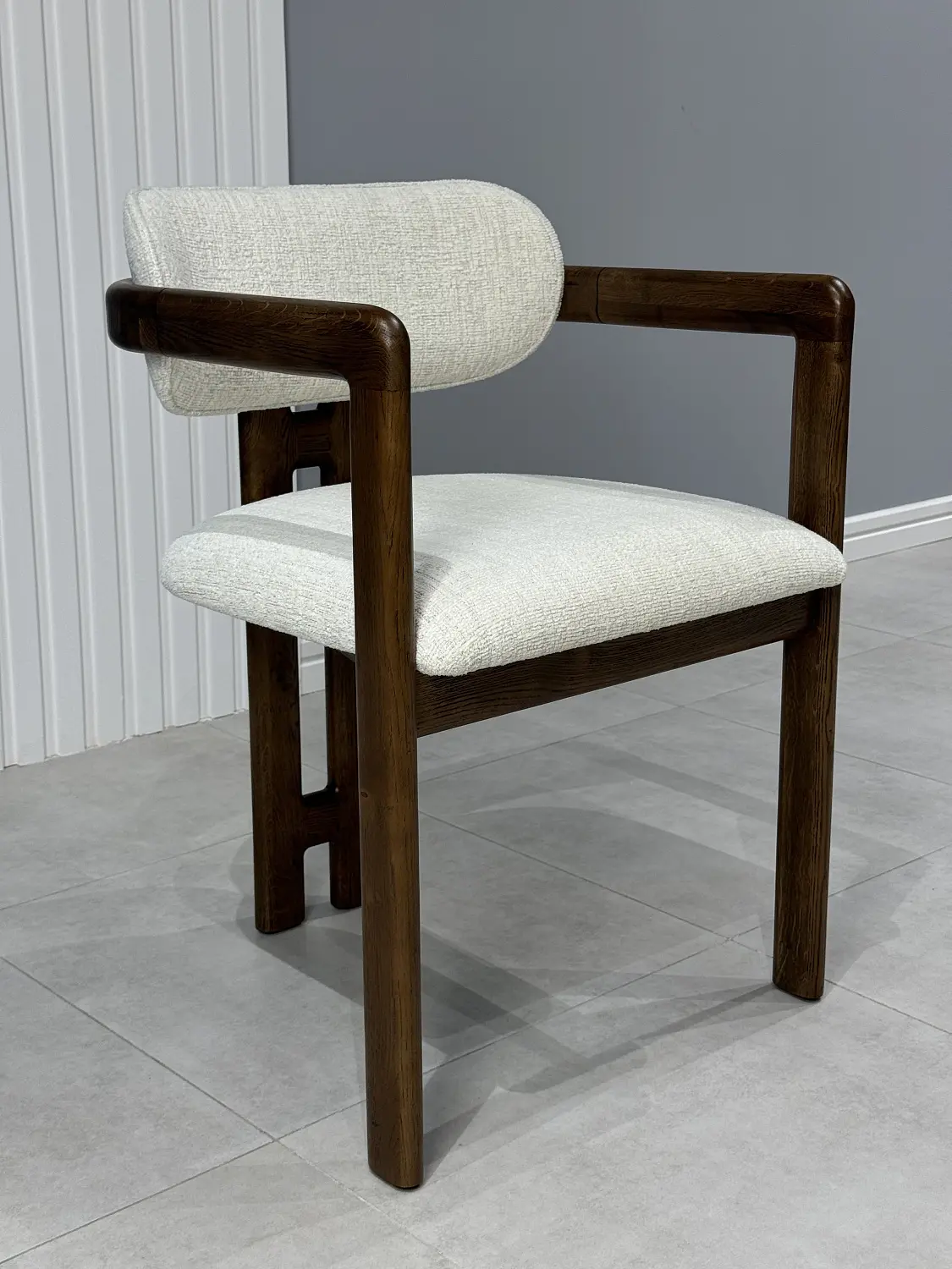 Стул мягкий Ричвуд Д-4 серый букле-каркас дуб, MASSA