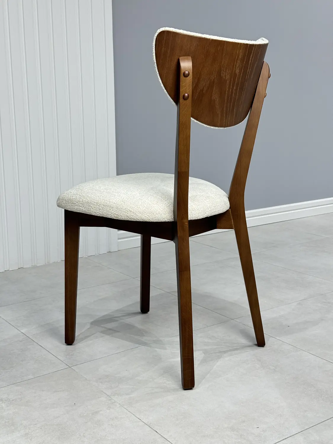 Стул мягкий Форест 07-01 серый букле-каркас бук, MASSA