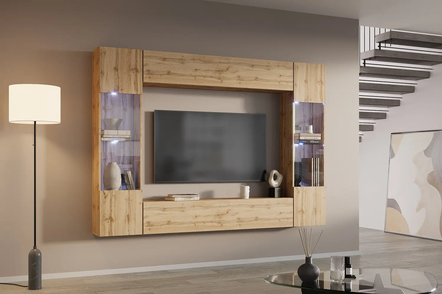 Тумба ТВ навесная Point Т-30 Дуб Вотан (NK)