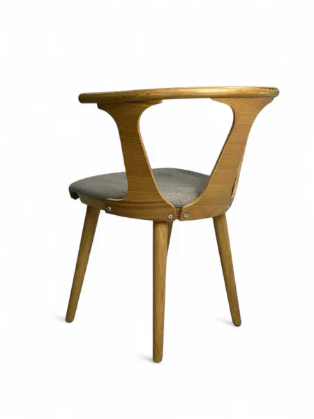 Стул мягкий Элиот Д-2 серый-каркас дуб, MASSA | Интернет магазин Масса Мебель