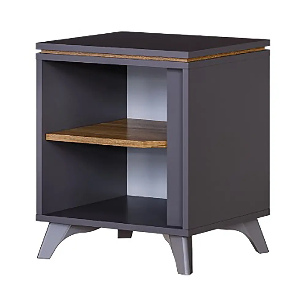 Тумба прикроватная Сканди Серый графит/Орех лион (CLP) | Интернет магазин Масса Мебель