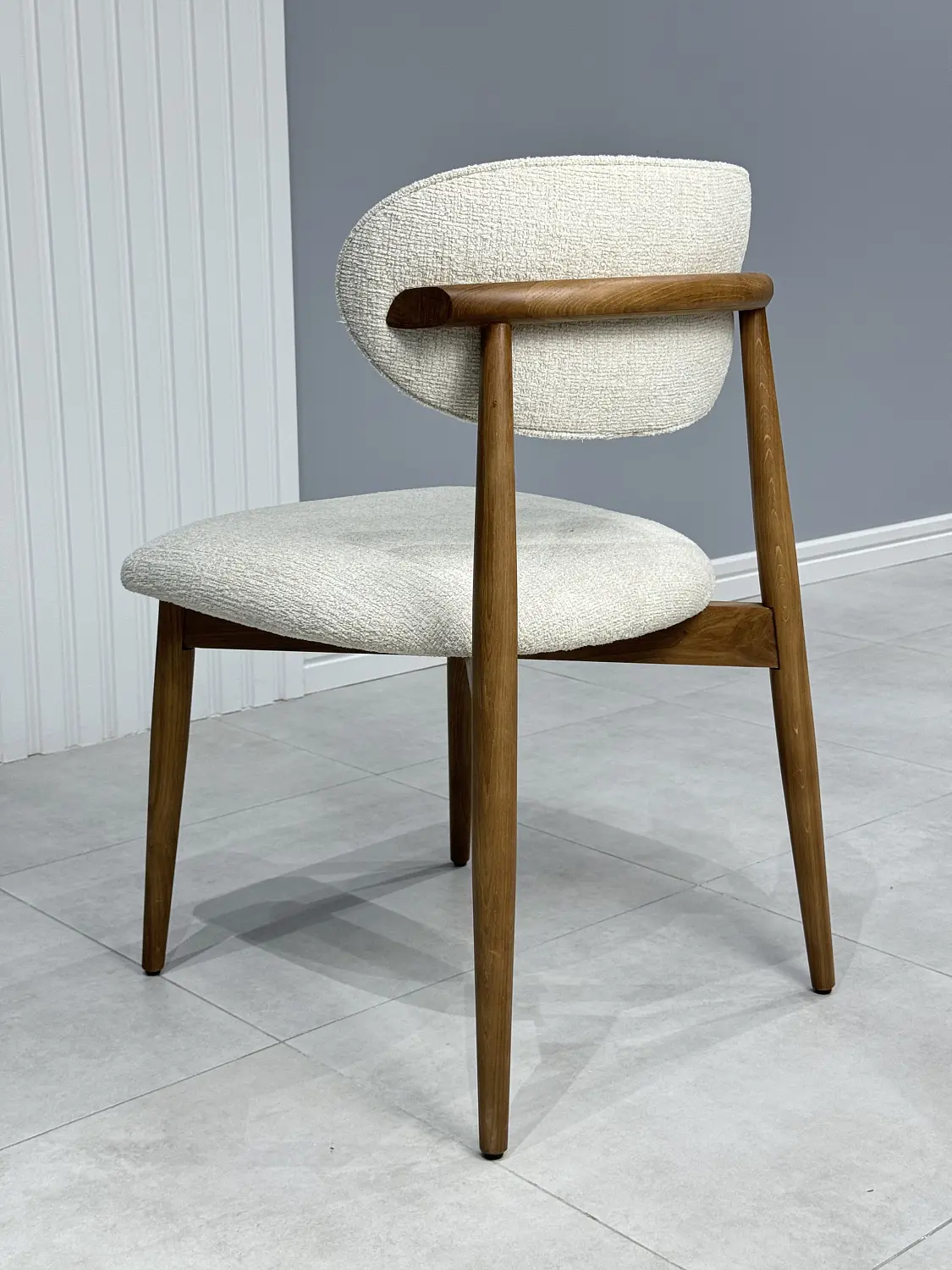 Стул мягкий Клейн Д-3 серый букле-каркас дуб, MASSA