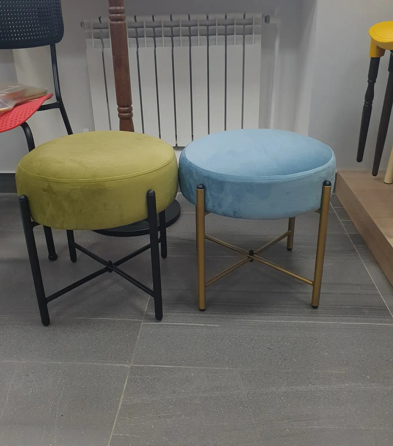 Банкетка SHT-B4 (фисташковый/черный муар) SHF