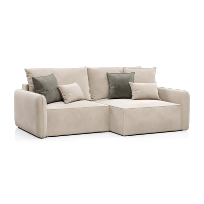 Диван угловой Портленд светло бежевый велюр (DO)