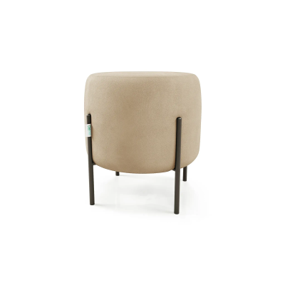 Пуф круглый на ножках Маленькая радость, бежевый велюр (DO)