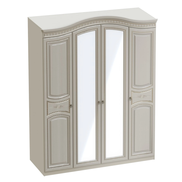 Шкаф четырехстворчатый с зеркалом Николь (MEBG)