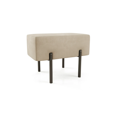 Пуф прямоугольный на ножках Маленькая радость, велюр бежевый (DO)