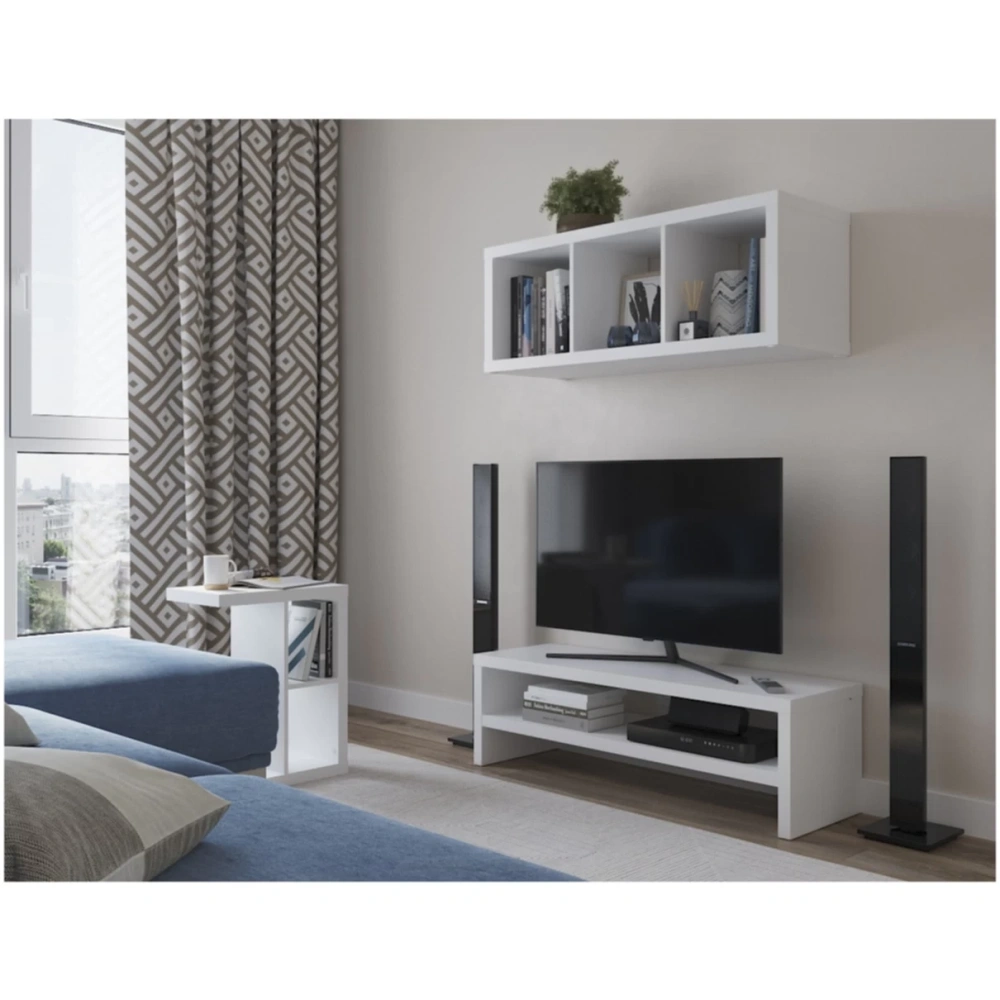 Стол журнальный Энкель Т приставной стол 47х60 белый (GL) 