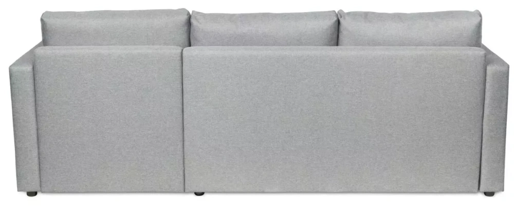 Диван трехместный с угловой секцией Вало КП серый рогожка (GL) | Интернет магазин Масса Мебель