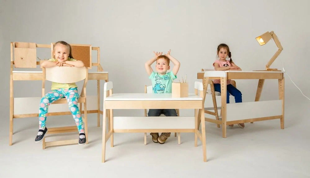 Растущая мебель комплект стол и стул Вуди (POP) 