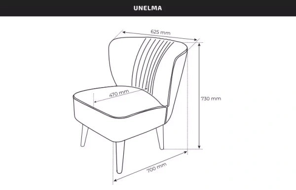 Кресло-стул мягкий Унельма рогожка бирюзовый (GL) - интернет магазин Масса Мебель