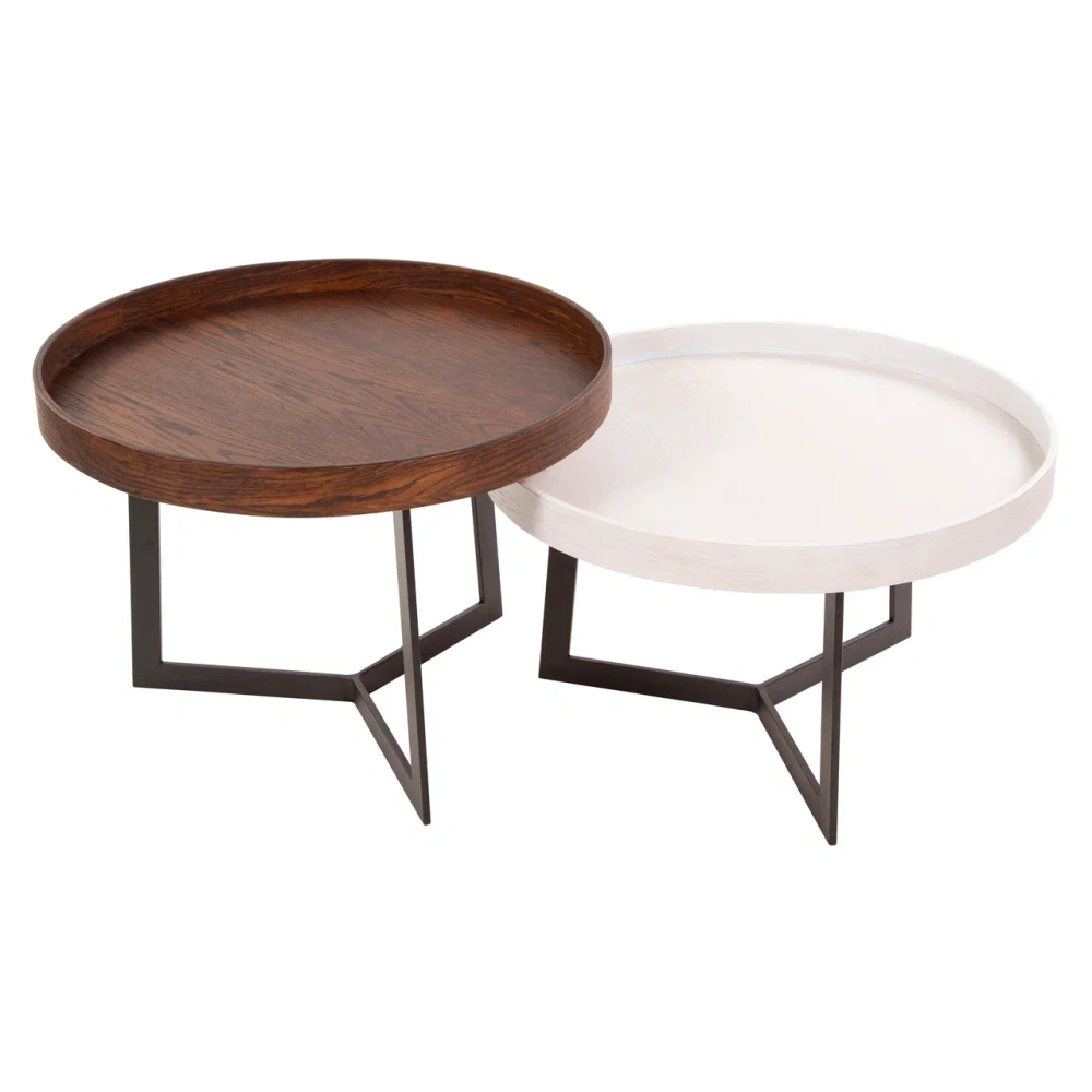 Стол журнальный Орбита-2 шпон, ясень белый (GT) 