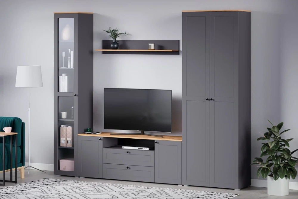 Шкаф Остин 16.307 Серый графит/Дуб Золотой (Mob) 