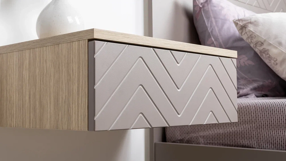 Комплект мебели в спальню Амьен №1 Плэйн/Веллюто Капучино (Mob) 