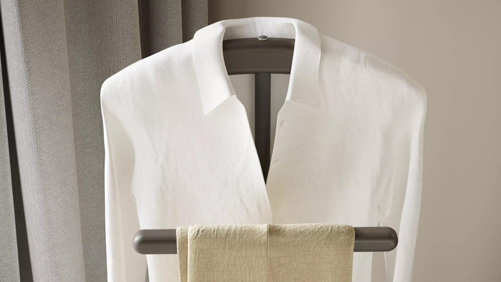 Вешалка напольная венге/черный (KL) 