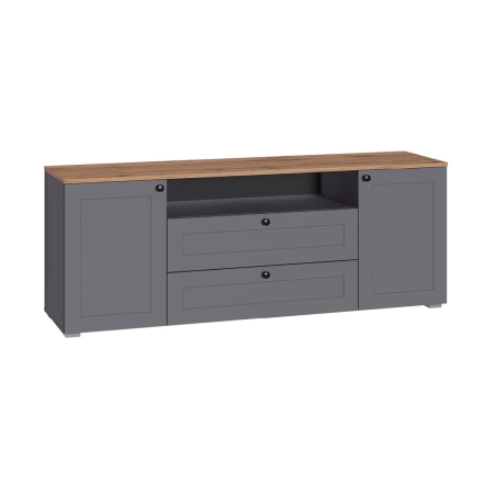 Комплект мебели в гостиную Остин №4 Серый Графит/ Дуб Золотой (Mob) | Интернет магазин Масса Мебель