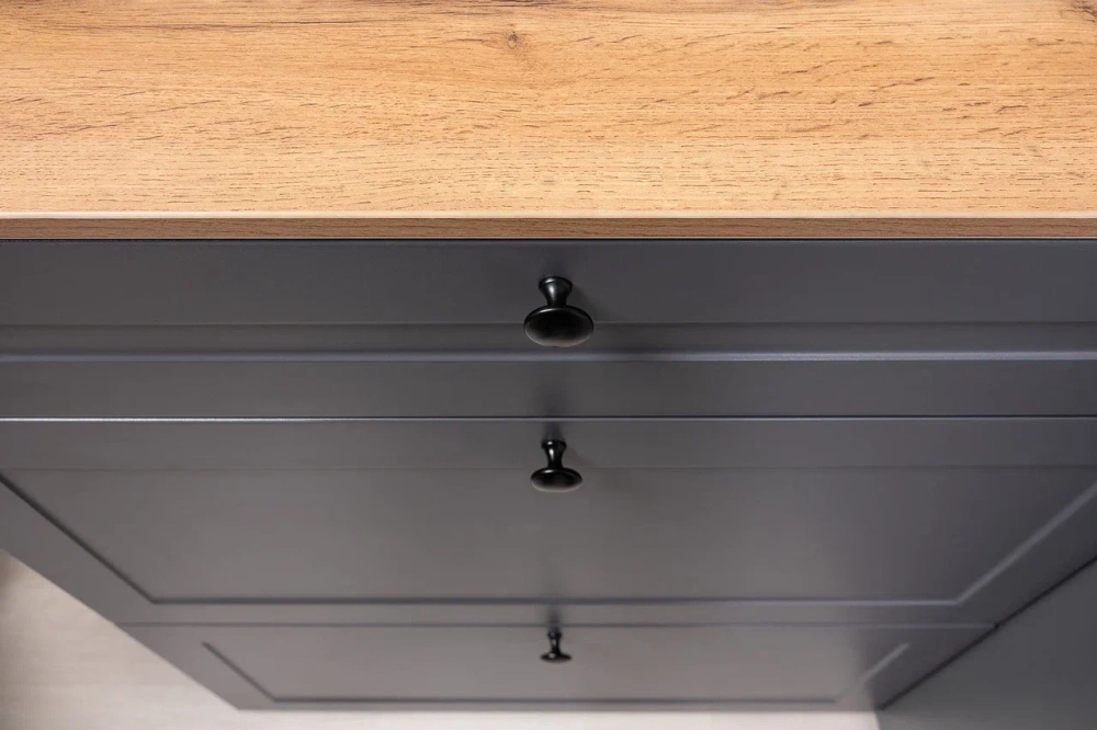 Комплект мебели в прихожую Остин №2 Серый Графит/ Дуб Золотой (Mob) 