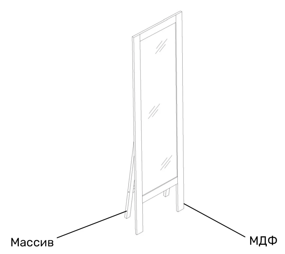 Зеркало напольное Калгари Дуб (MEBG) 