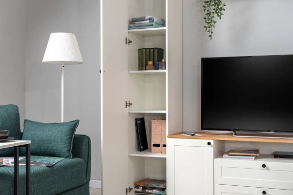 Комплект мебели в гостиную Остин №2 Белый/Дуб золотой (Mob) | Интернет магазин Масса Мебель