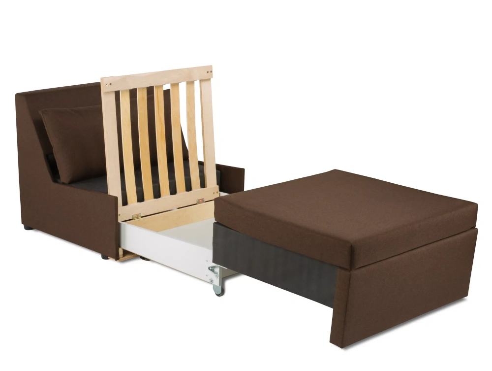 Кресло раскладное для отдыха Йоки рогожка коричневый (GL) | Интернет магазин Масса Мебель