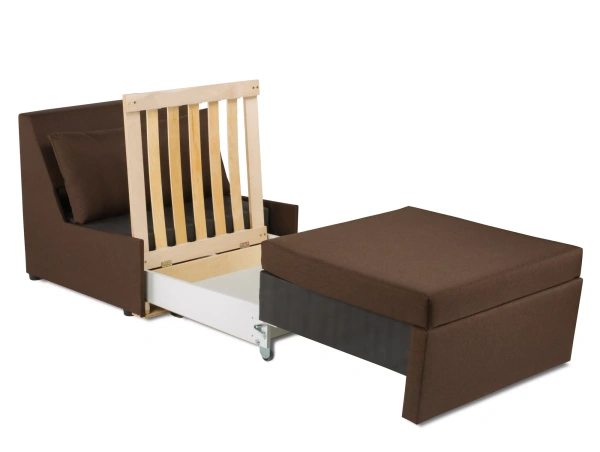 Кресло раскладное для отдыха Йоки рогожка коричневый (GL) | Интернет магазин Масса Мебель