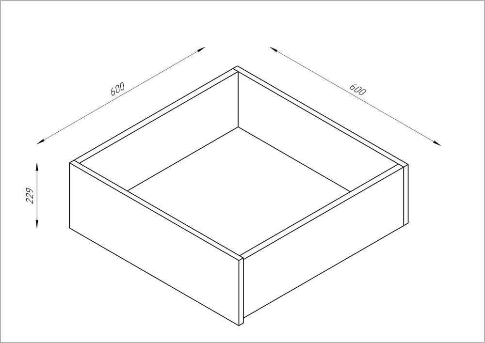 Ящик выкатной под кровать Сириус 60 венге (GL) | Интернет магазин Масса Мебель