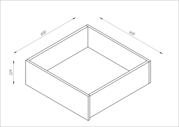 Ящик выкатной под кровать Сириус 60 венге (GL) | Интернет магазин Масса Мебель