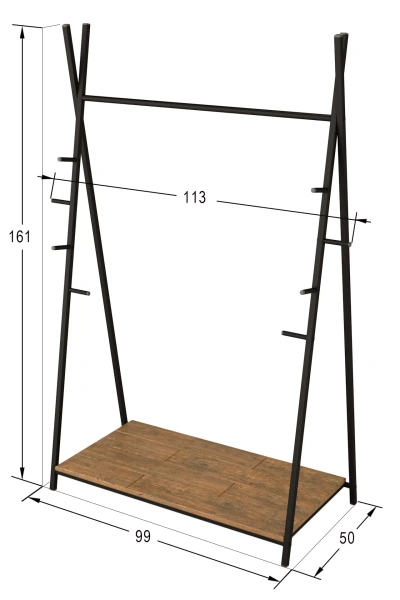 Вешалка гардеробная "Фелтон" дуб американский (KL) 