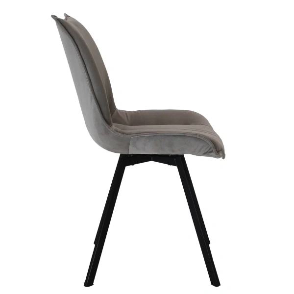 Стул мягкий Изи 360 с поворотным механизмом металл/велюр (VIS) | Интернет магазин Масса Мебель