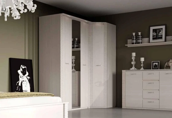 Шкаф угловой Элана Бодега белая (MEBG)