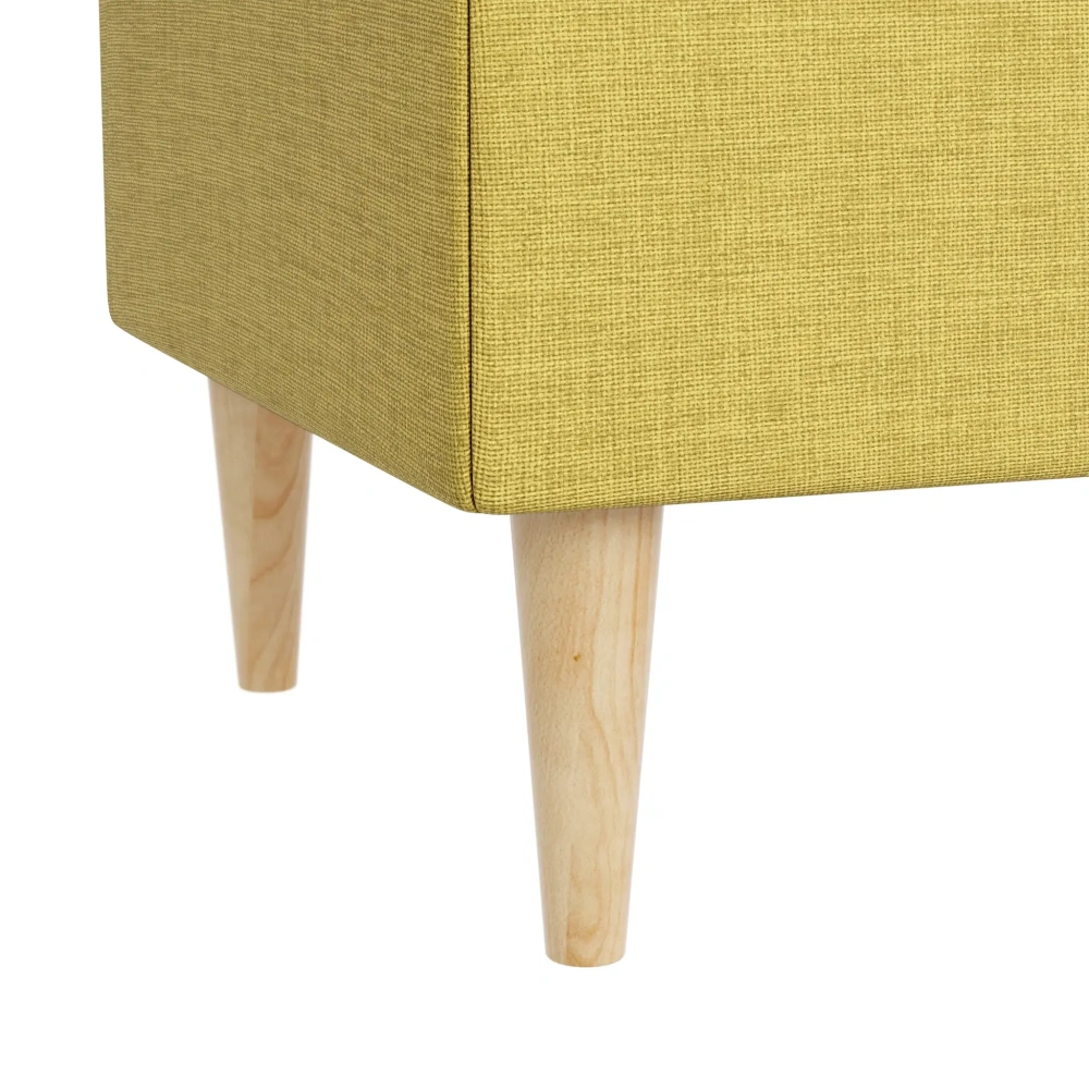 Пуф тканевый Бенон, рогожка желтый (DO) 