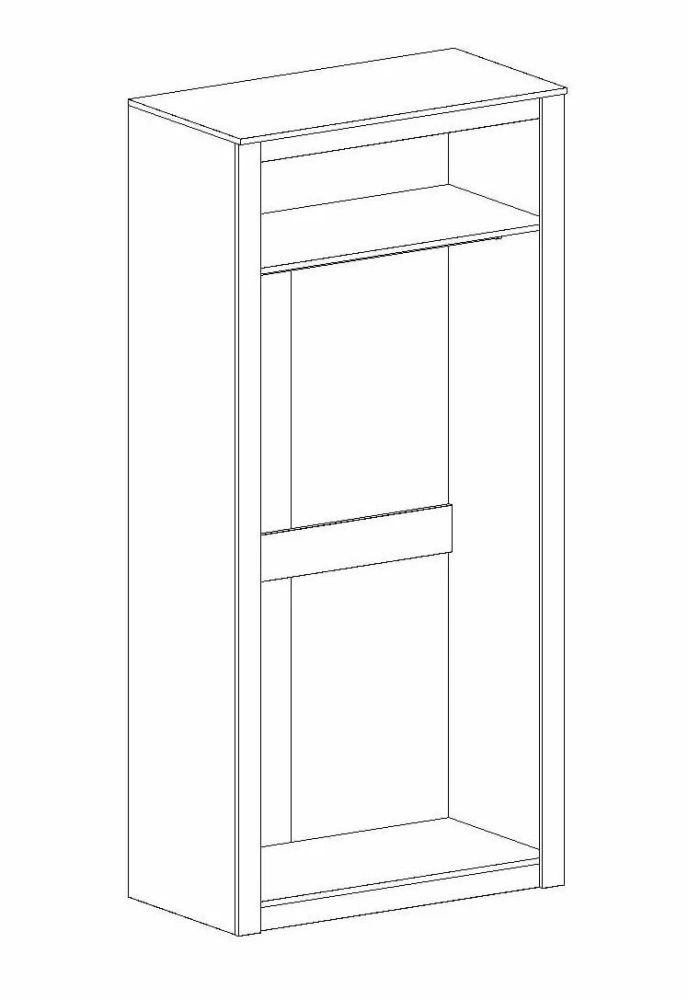 Шкаф двухстворчатый Даллас (MEBG) 