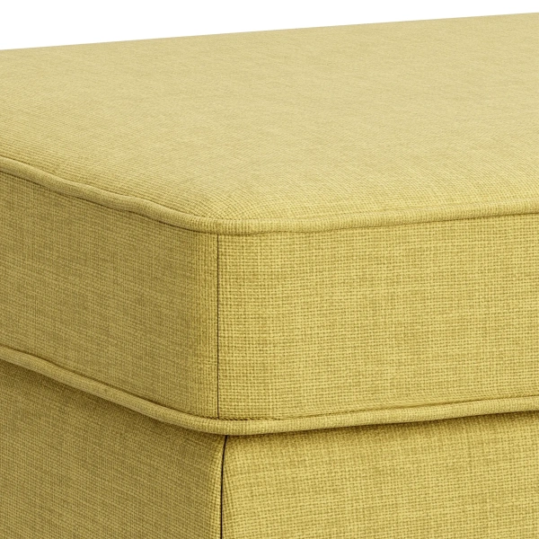 Пуф тканевый Бенон, рогожка желтый (DO) 