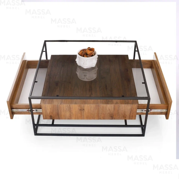 Стол журнальный SIENNA МДФ, метапл, стекло (Турция) | Интернет магазин Масса Мебель