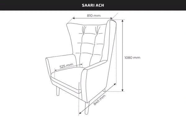 Кресло для отдыха Саари рогожка светло серый (GL) - интернет магазин Масса Мебель