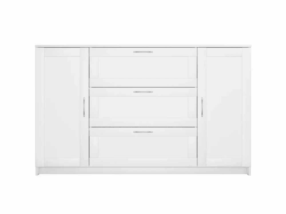 Тумба Сириус 2 двери и 3 ящика 156х95 белый (GL) 