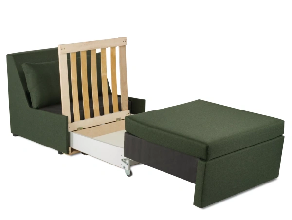 Кресло раскладное для отдыха Йоки рогожка зеленый (GL) | Интернет магазин Масса Мебель