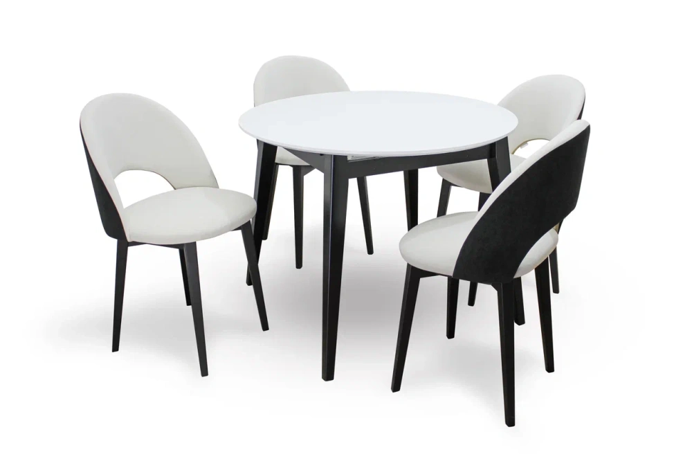 Стол обеденный раздвижной Бари-1 белый (RAM) Выставочный образец 