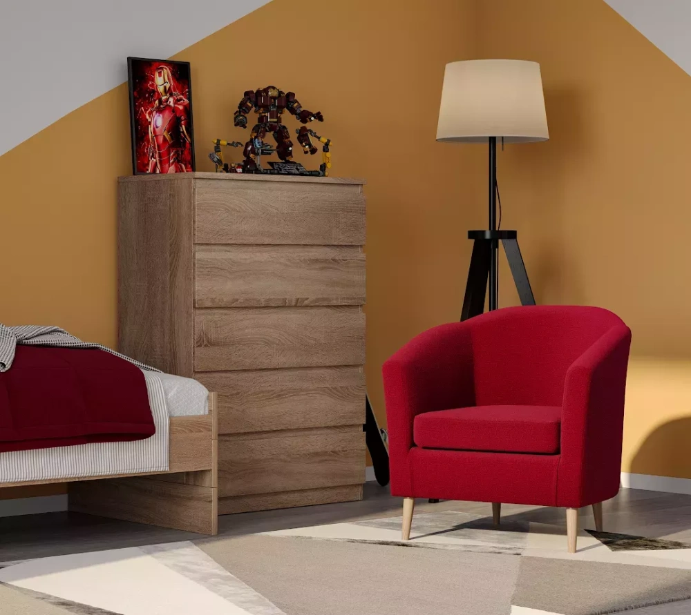 Кресло для отдыха Тунне рогожка красный (GL) - интернет магазин Масса Мебель