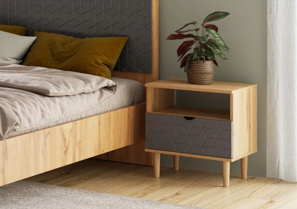 Тумба прикроватная Денвер 1 ящик (MEBG) | Интернет магазин Масса Мебель