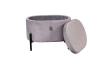 Пуф овальный Grand бархат серый (TC) 