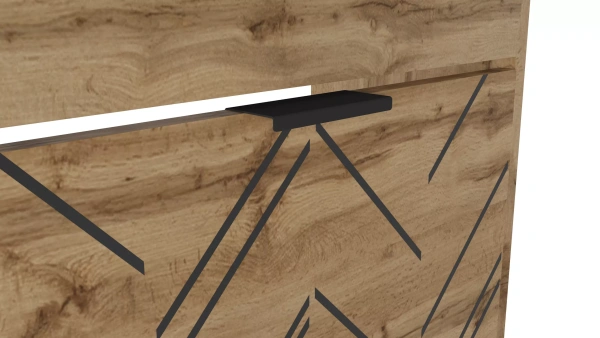 Тумба для обуви Хигс 01 дуб вотан/черный (KL)  