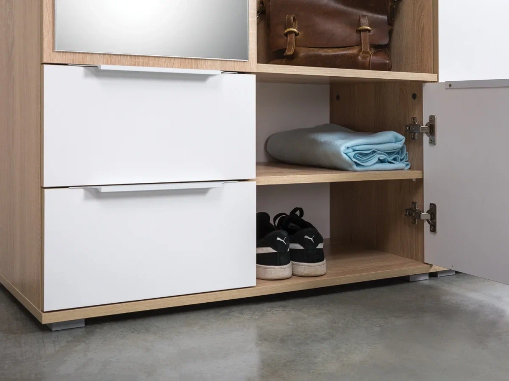 Комплект мебели в прихожую Куба Дуб Сонома/Белый премиум (Mob) 