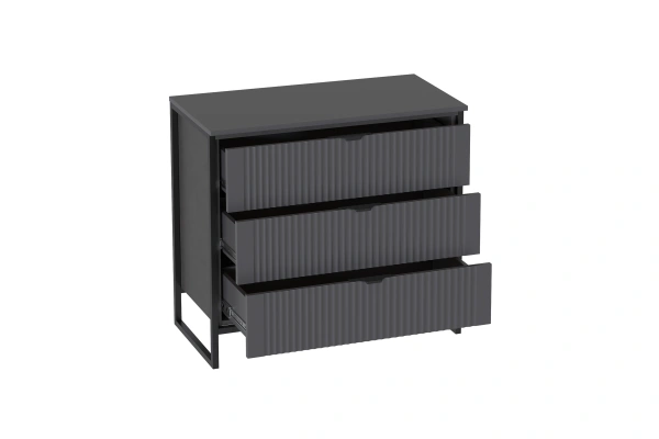 Комод 3 ящика Нора графит (MEBG)