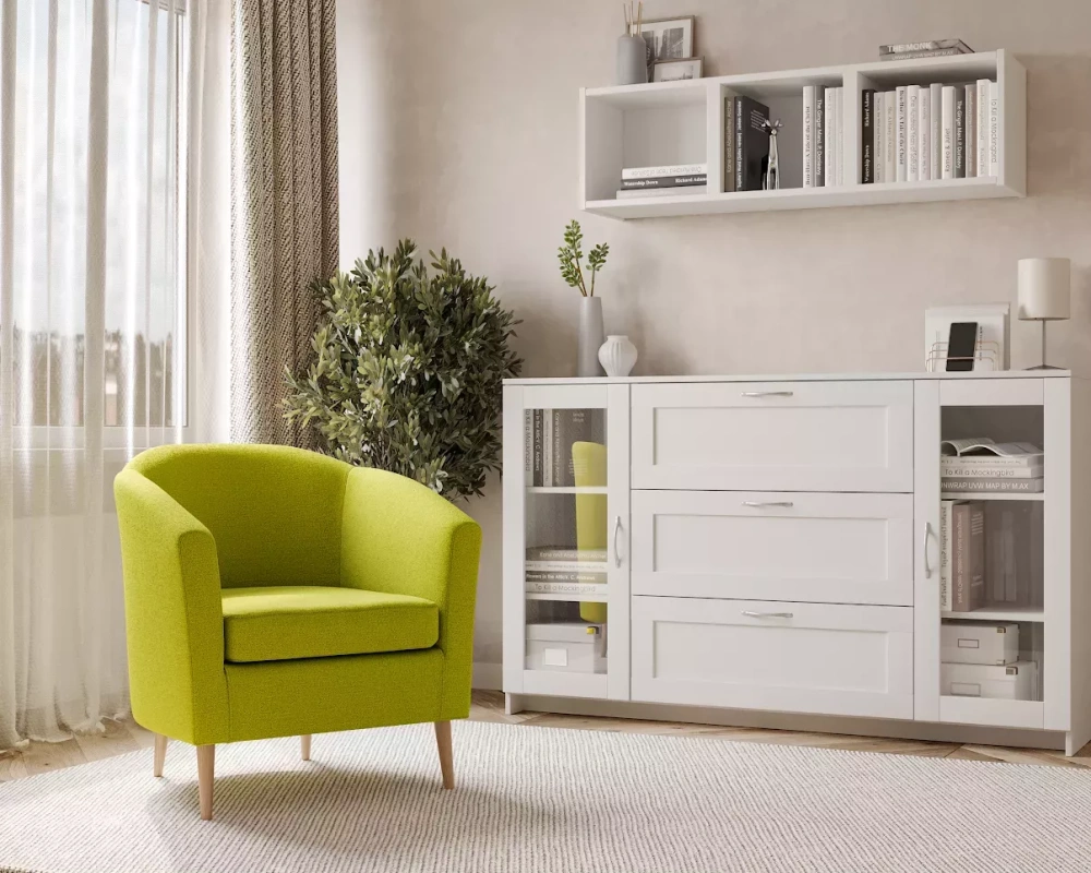 Кресло для отдыха Тунне рогожка лайм (GL) - интернет магазин Масса Мебель