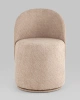 Пуф вращающийся со спинкой Loreen букле капучино (SG) | Интернет магазин Масса Мебель