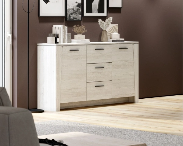 Тумба - Комод Мальта 2 двери 3 ящика Дуб винтерберг (MEBG)