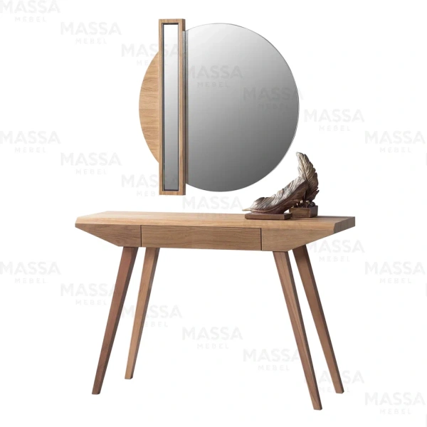 Зеркало настенное POLI 1528 в раме из дуба, Турция, ВЫСТАВОЧНЫЙ ОБРАЗЕЦ | Интернет магазин Масса Мебель